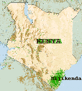 [Map: Kenya and the Mijikenda]